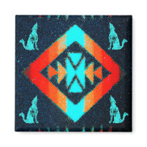 Blue Coyote Magnet