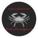 blue_crab2, WE REALLY KNOW HOW TO CRAB stickers