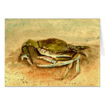 blue crab acrylic painting sea marine life cards
