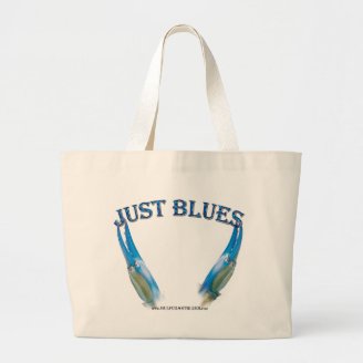 Blue Crab Claws-Just Blues Tote Bags