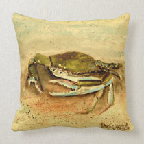 blue crab crabs beach pillow pillows