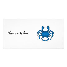 Blue crab custom photo card