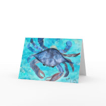 Blue Crab Ggreeting Card by maremade Blue Crab Ggreeting Card