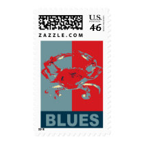 Blue Crab Iconized postage