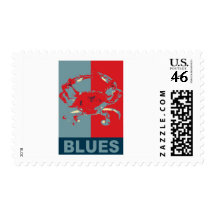 Blue Crab Iconized Postage