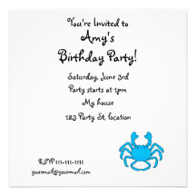 Blue crab invitation