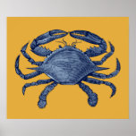 Blue crab poster
