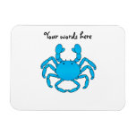 Blue crab rectangle magnet