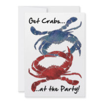 Blue Crab Red Crab Crab Feast Invites