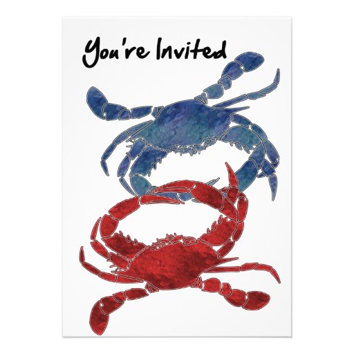 Blue Crab Red Crab Crab You're Invited