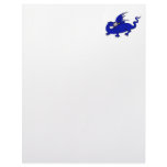 Blue Crawling Flame Dragon Personalized Letterhead