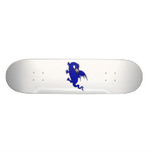 Blue Crawling Flame Dragon Skateboard