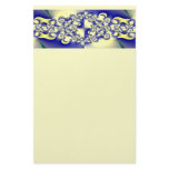 Blue Cream Belt Buckle Stationery