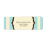 Blue Cream & Brown Vintage Circus Inspired Label