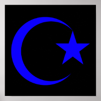 Blue Crescent & Star.png Posters