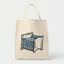 blue crib canvas bag