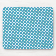 Blue Criss Cross Pattern Mouse Pad