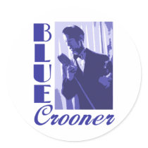 Blue Crooner Stickers