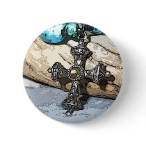 Blue Cross Pinback Buttons