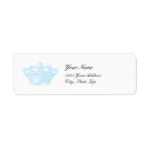 Blue Crown Custom Return Address Labels