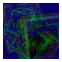 Blue Crystal Metal posters
