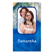 Blue crystal photo backround business card templates
