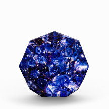Blue Crystal Stone Acrylic Award