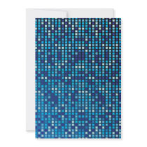 Blue Cubes Custom Invites