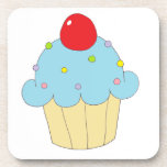 Blue Cupcake Beverage Coasters