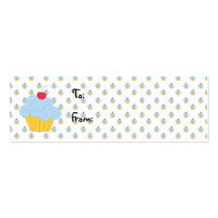 Blue Cupcake Birthday Gift Tags profilecard