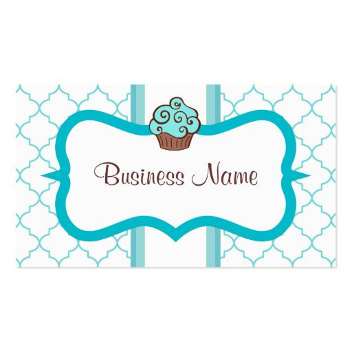 Blue Cupcake Business Card (front side)