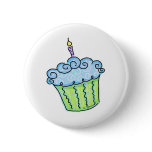 Blue cupcake pin