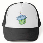 Blue cupcake hat