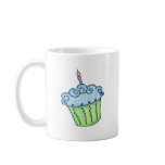 Blue cupcake mugs