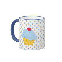 Blue Cupcake Mug by 13BlackCatsDesigns Blue Cupcake Mug
