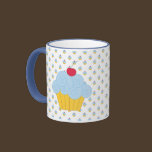 Blue Cupcake Mug mugs