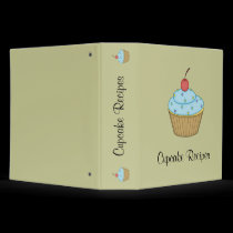 Blue Cupcake Recipe Binder binders