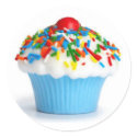 Blue Cupcake Sticker by LetThemEatCupcakes Blue Cupcake Sticker