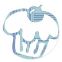Blue Cupcake stickers