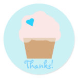 Blue Cupcake Sticker