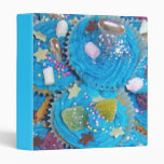 Blue Cupcakes binder blue