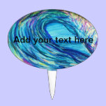Blue Curl Customizable Cake Pick cake picks