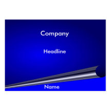 Blue Curl Page Profile Card Business Card Template