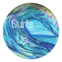 Blue curl, Surfs Up stickers
