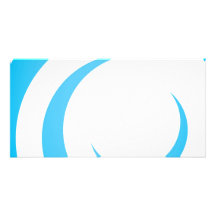 Blue Curves Design Photo Card Template