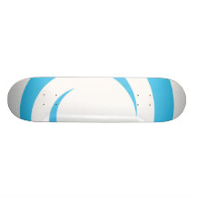 Blue Curves Design Skate Deck