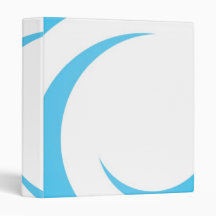 Blue Curves Design Vinyl Binder
