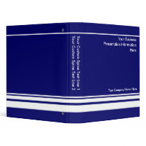 Blue Custom Business Presentation Binder