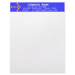 Blue Custom Business Stationary With Painted Arrow letterhead