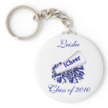 Blue Custom Cheerleader KeyChain